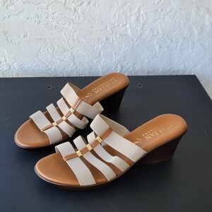 Italian Shoemakers Women's Slide Sandals, Made in Italy, Size 12